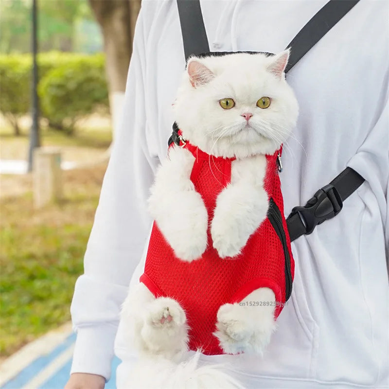 Breathable Mesh Pet Carrier Backpack For Small Cats And Dogs