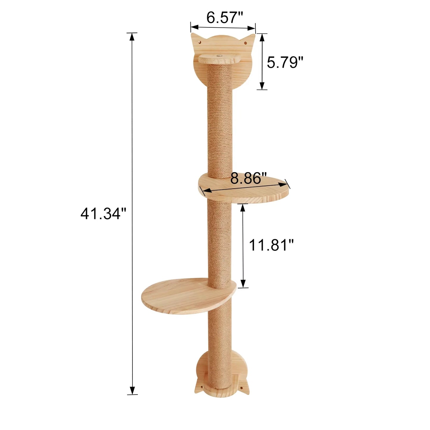 Wall Mounted Cat Tree With Scratching Posts Sisal Hammock Perches