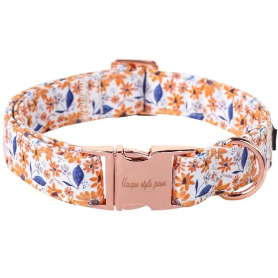 Dog Collar With Coconut Tree Pendant And Plastic Buckle For Small To Large Dogs