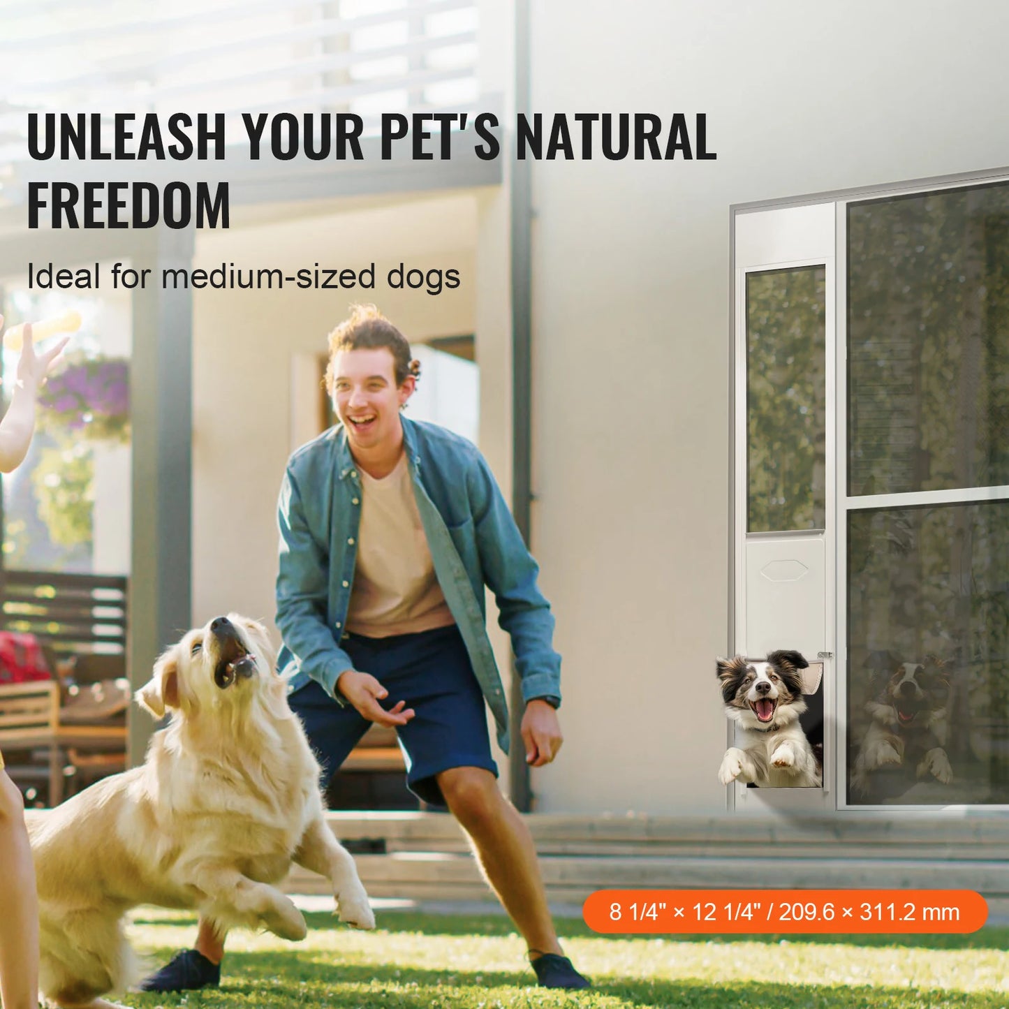 Dog Door For Sliding Glass Door Adjustable Height Pet Door