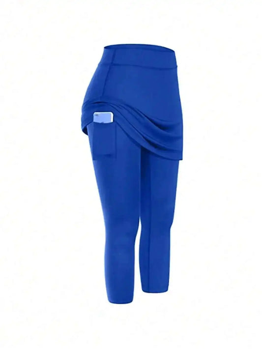 Women High Waist Yoga Leggings Capri Pants With Pockets