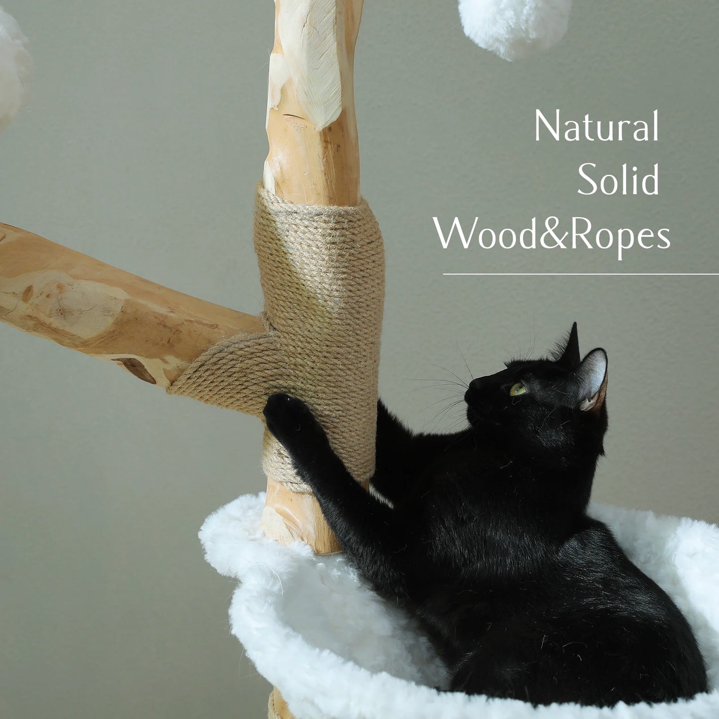 PAWZ Road Cat Tree Tower With Sisal Post Wicker Bed And Condo