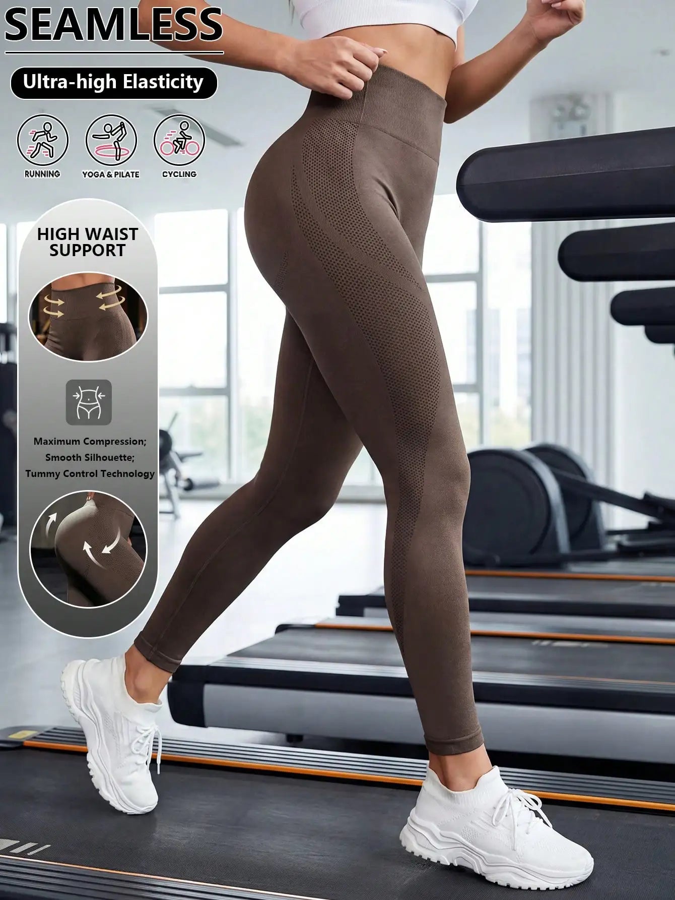 Women's High Waist Leggings With Tummy Control For Workout Yoga