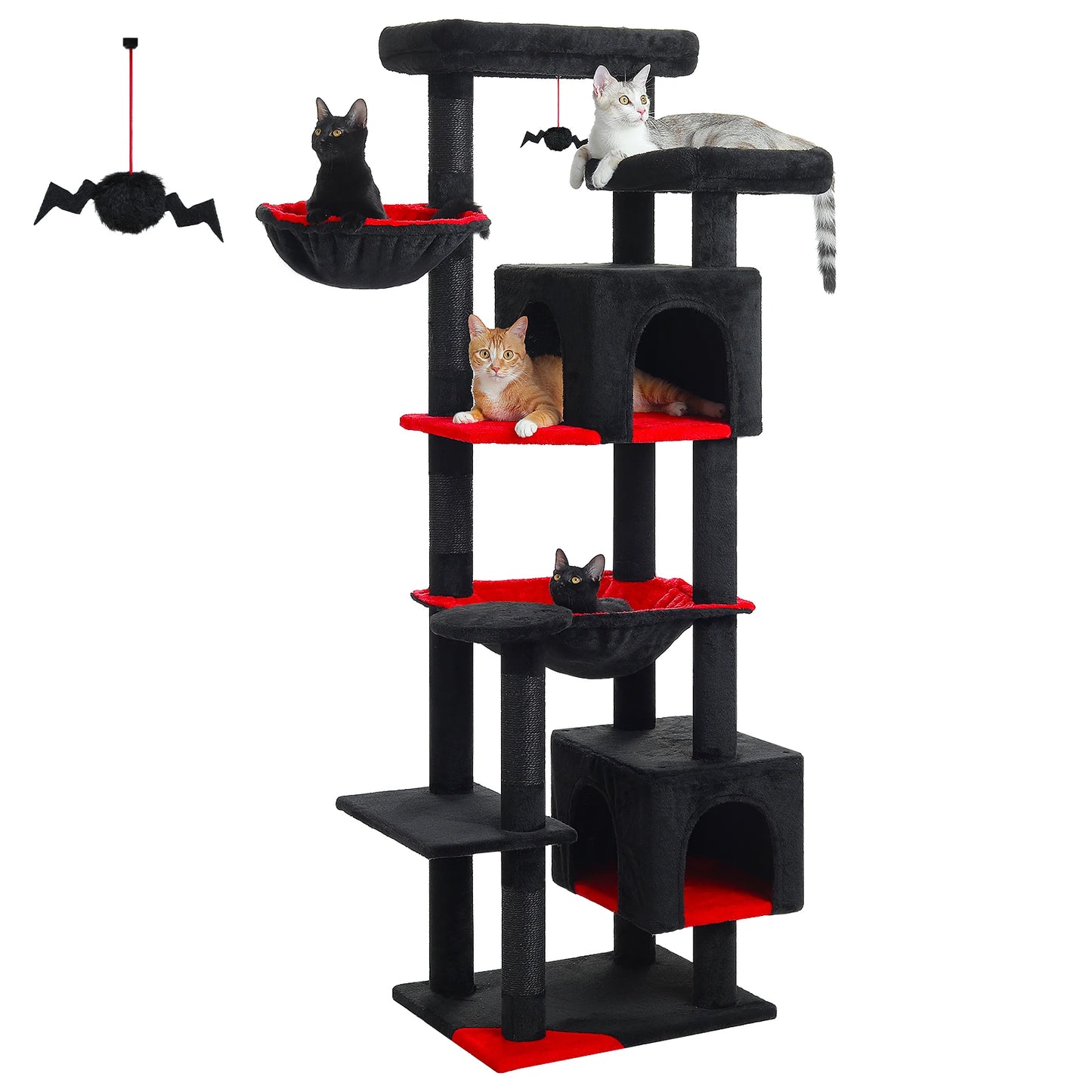 PAWZ Road Five Tier Indoor Cat Tree With Hammock And Scratching Posts