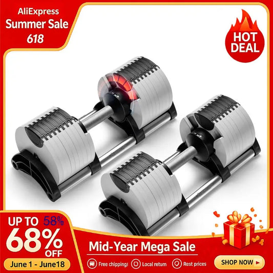 MBVM Adjustable Dumbbells For Home Gym Strength Training