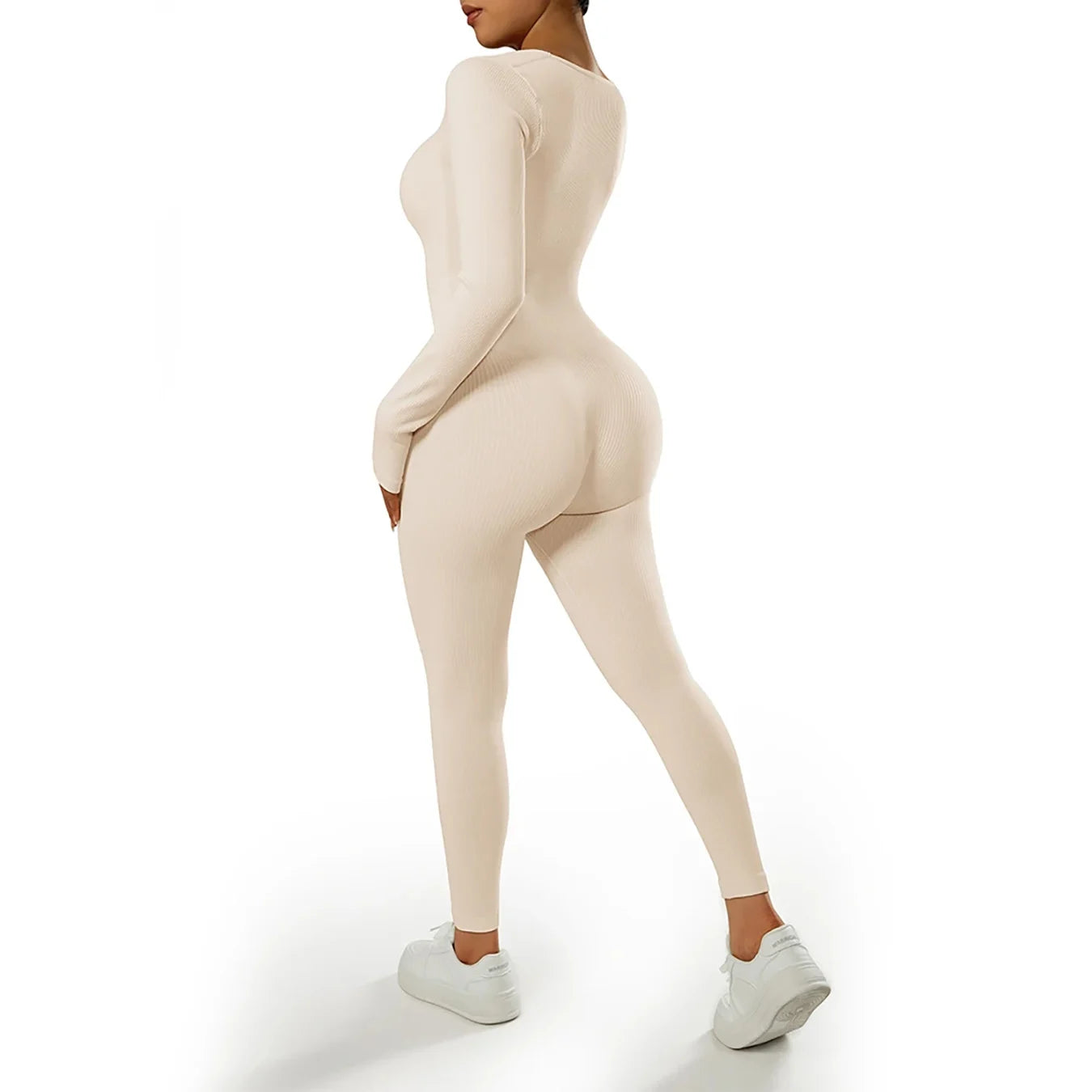 Women's One Piece Yoga Suit Long Sleeve Bodysuit Daily Wear