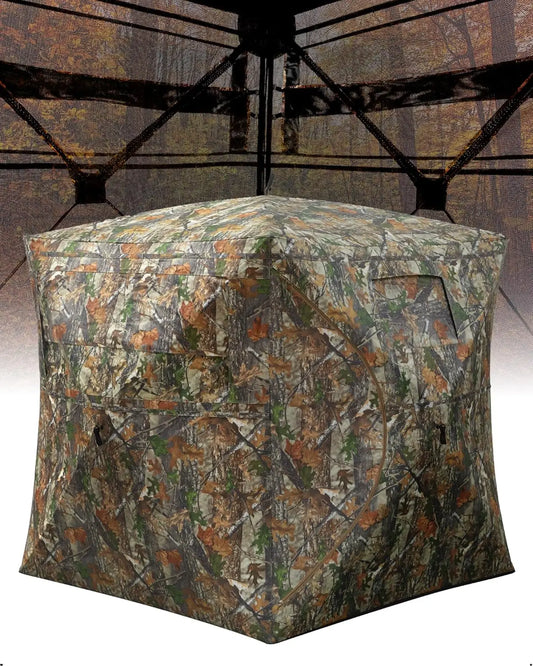 TWISTER.CK Outdoor Pop Up Ground Blind For Hunting With Windows