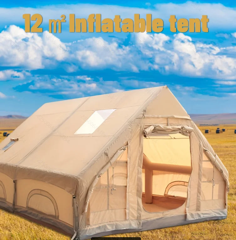 Inflatable Camping Tent With Skylight And Quick Air Flow Design