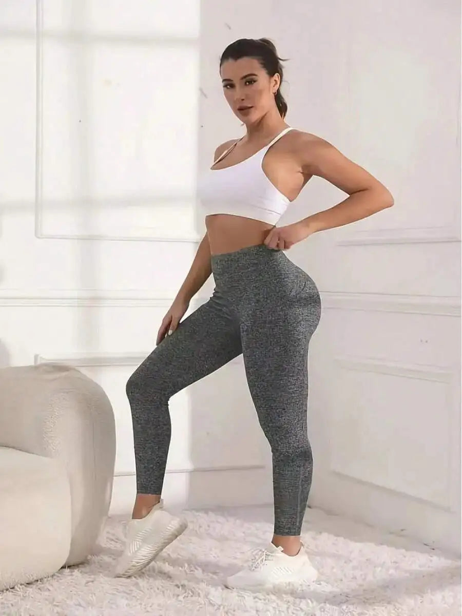 Women High Waist Yoga Leggings With Pockets Hip Lifting