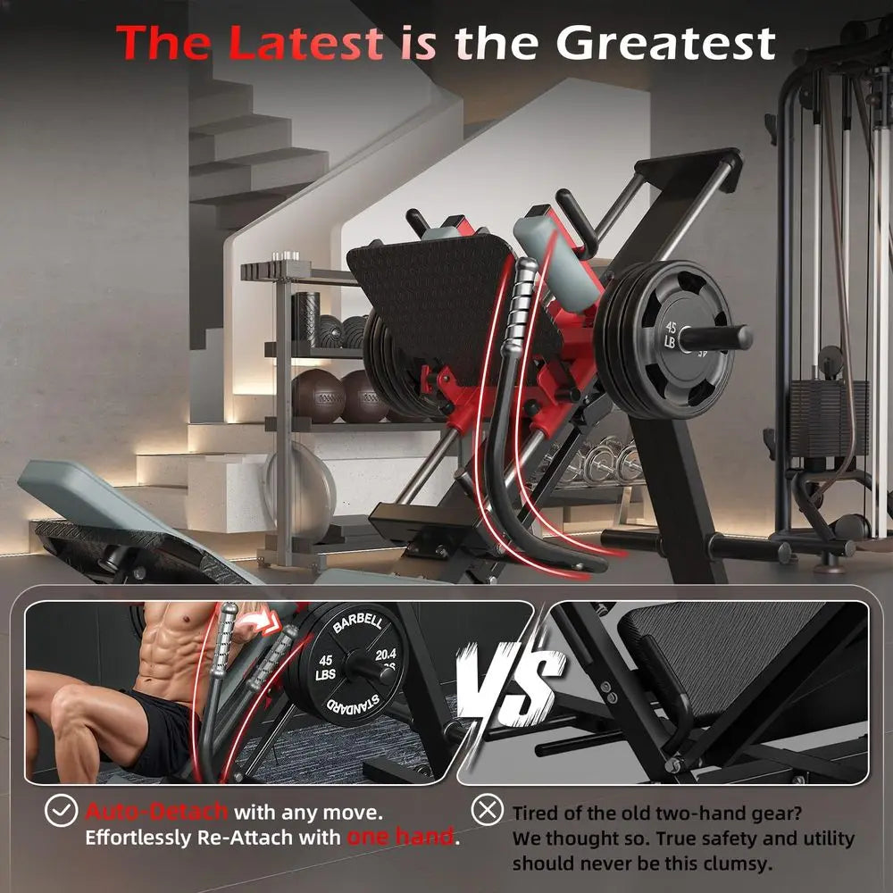 YTYIN 2-In-1 Squat Leg Press Machine Home Gym