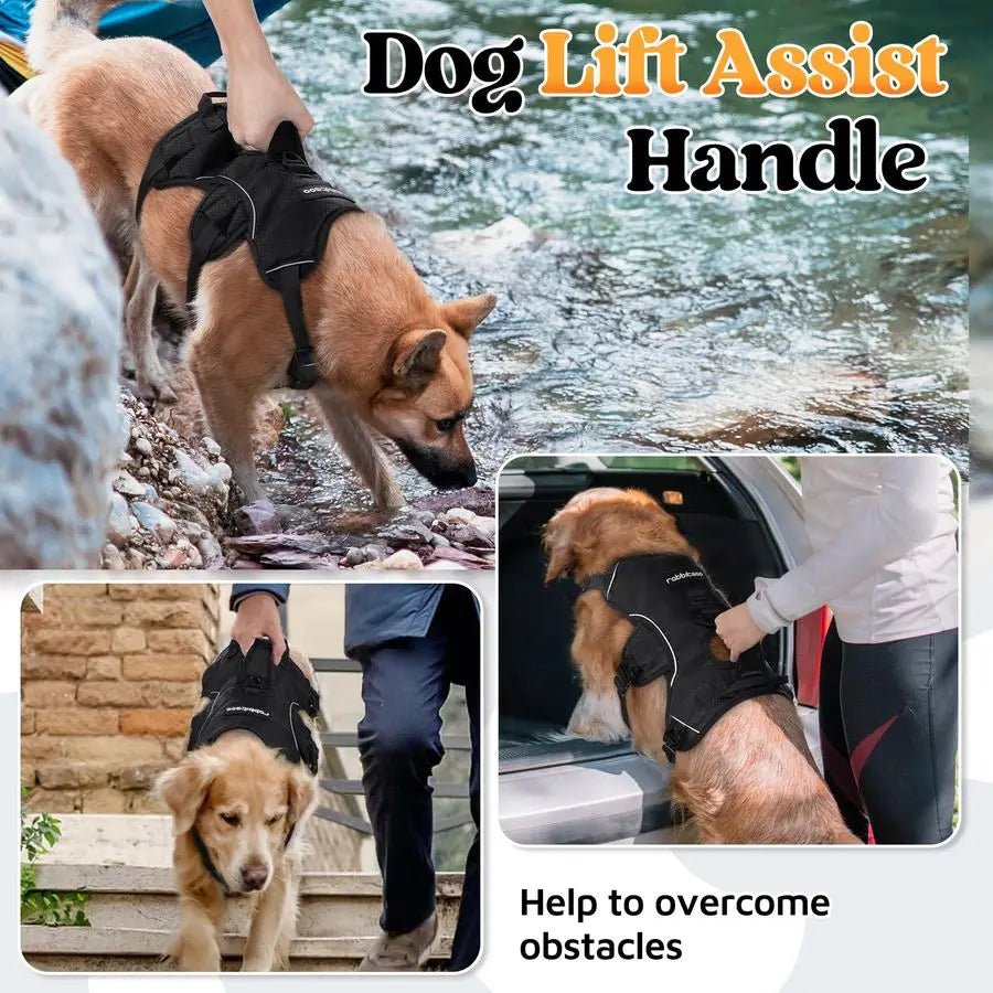 Escape Proof Dog Harness With Lift Handle And Reflective Straps