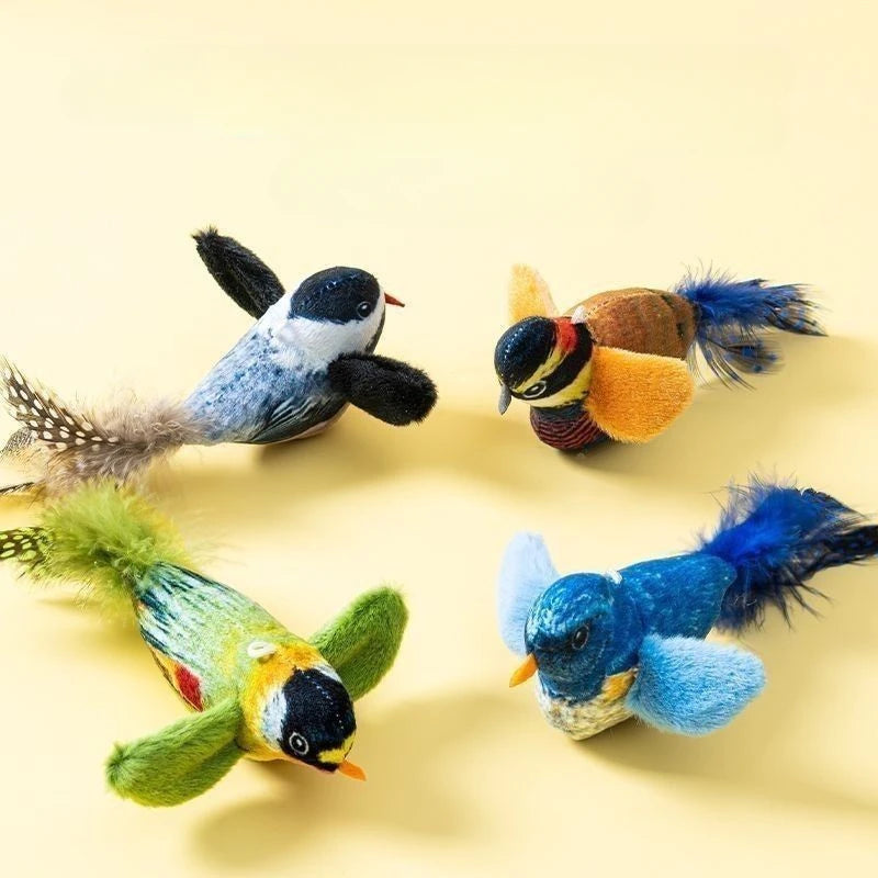Interactive Flapping Bird Cat Toy With Realistic Chirp Sound
