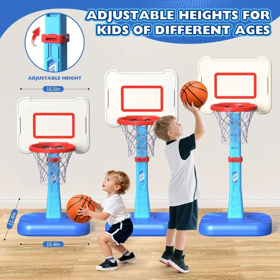 Basketball Hoop Indoor For Kids Adjustable Mini Basketball Set With 3 Balls