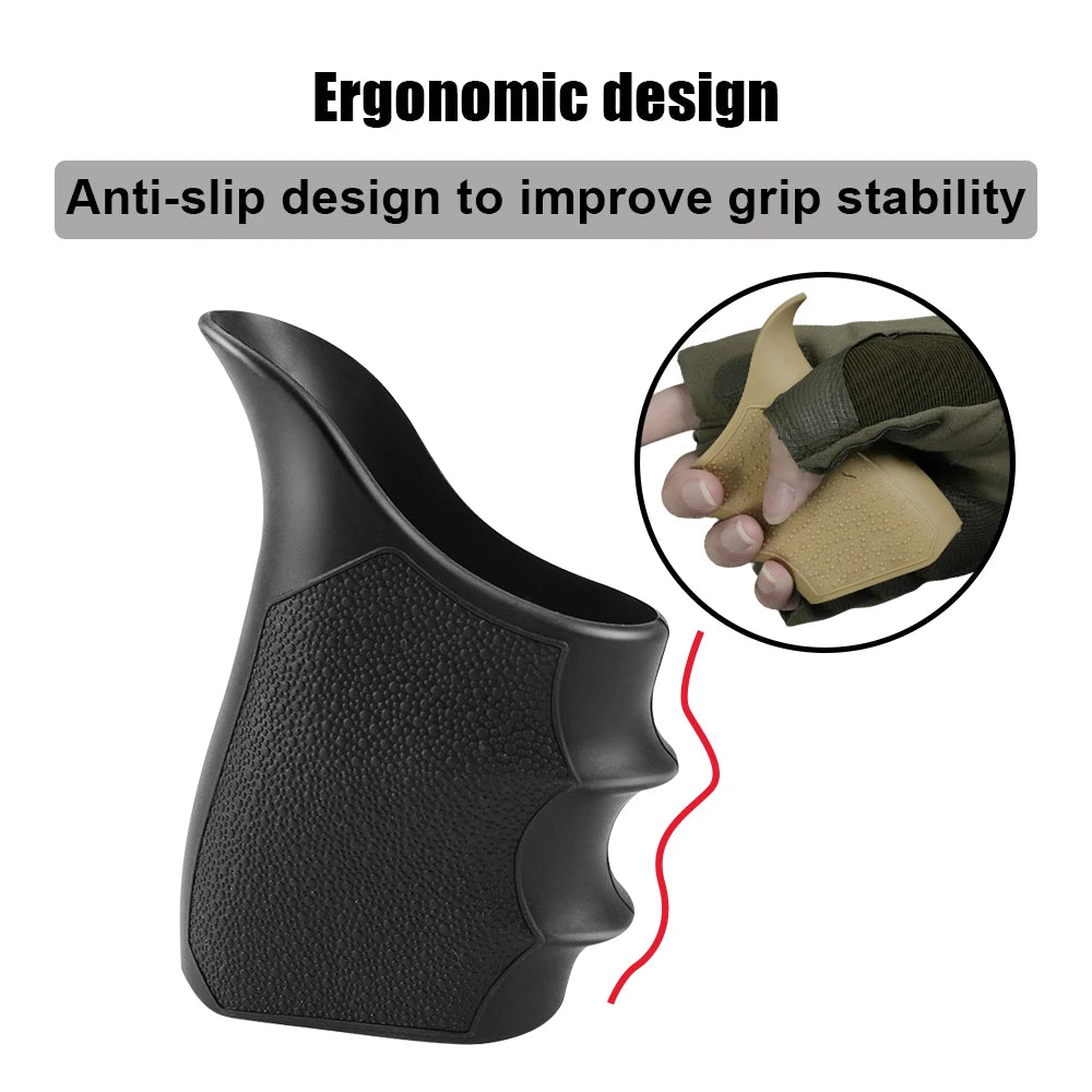 Tactical Rubber Grip Sleeve For Glock 17 19 Anti Slip
