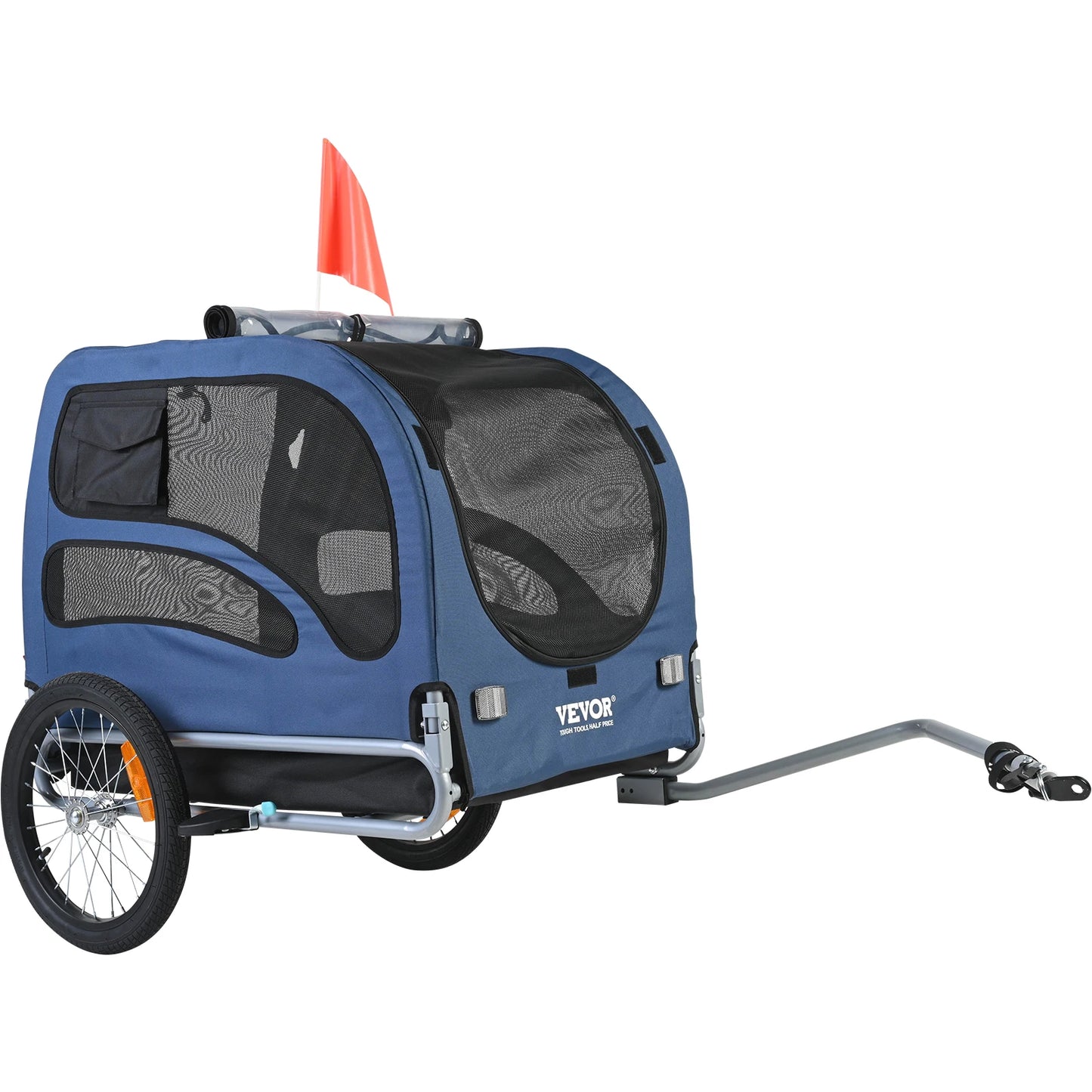 100Lbs Pet Cart Bicycle Carrier Dog Trailer With Reflectors