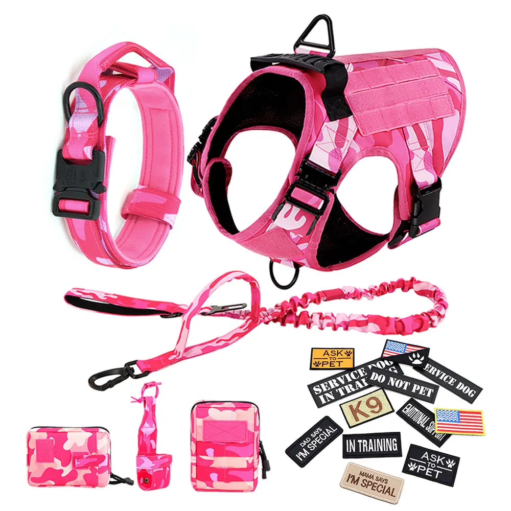 PETRAVEL Military Camouflage Dog Harness Adjustable Tactical Vest