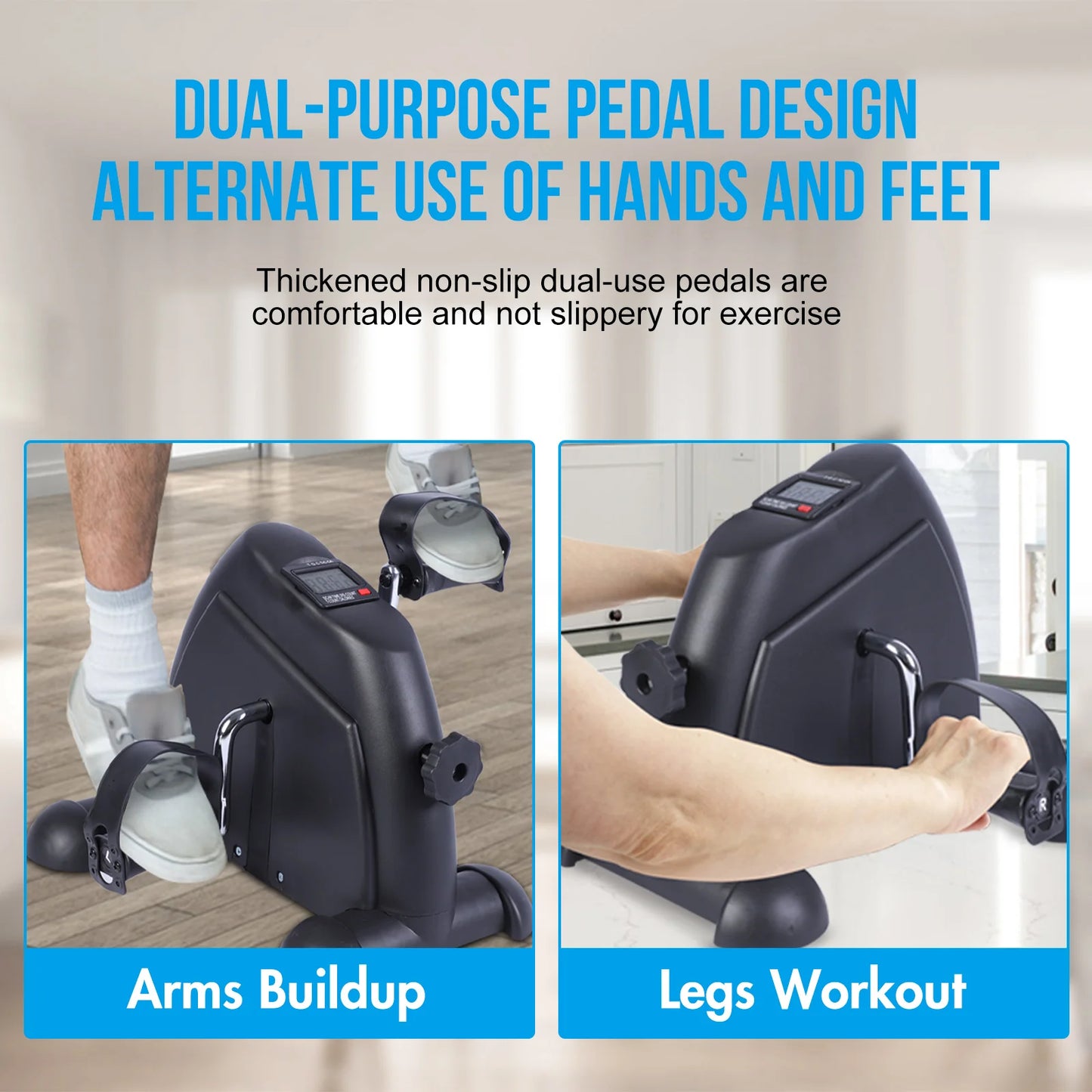 Under Desk Pedal Exerciser Motorized With LCD Display For Leg Arm Knee