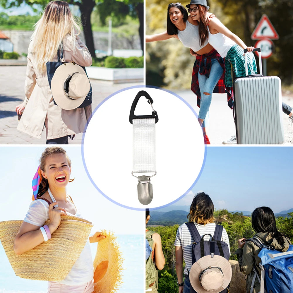 Hat Keeper Clip Universal Canvas Portable Hat Holder For Travel