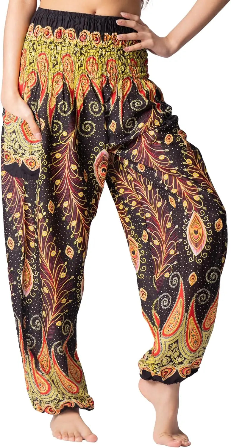 Harem Pants For Women Yoga Boho With Pockets Comfortable