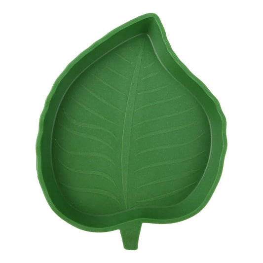 Leaf Shape Reptile Feeder Water Bowl For Turtle Lizard Hamster Pets