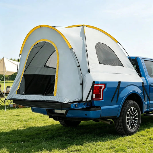 Waterproof Truck Bed Tent With Awning Compatible With Silverado F150