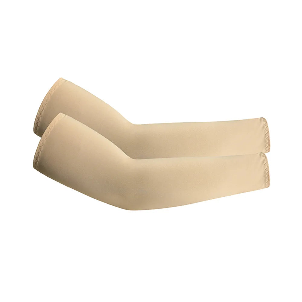 Unisex Cooling Arm Sleeves UV Sun Protection For Running