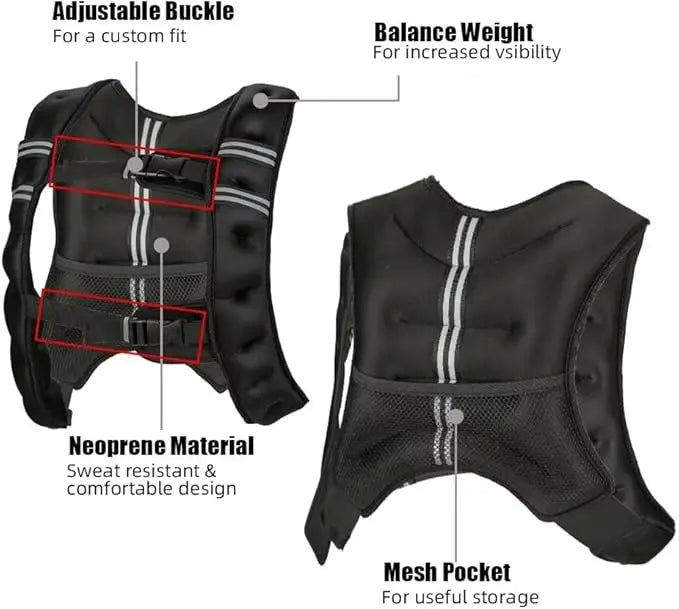 Weighted Vest For Men And Women With 12-30 Lbs Weights