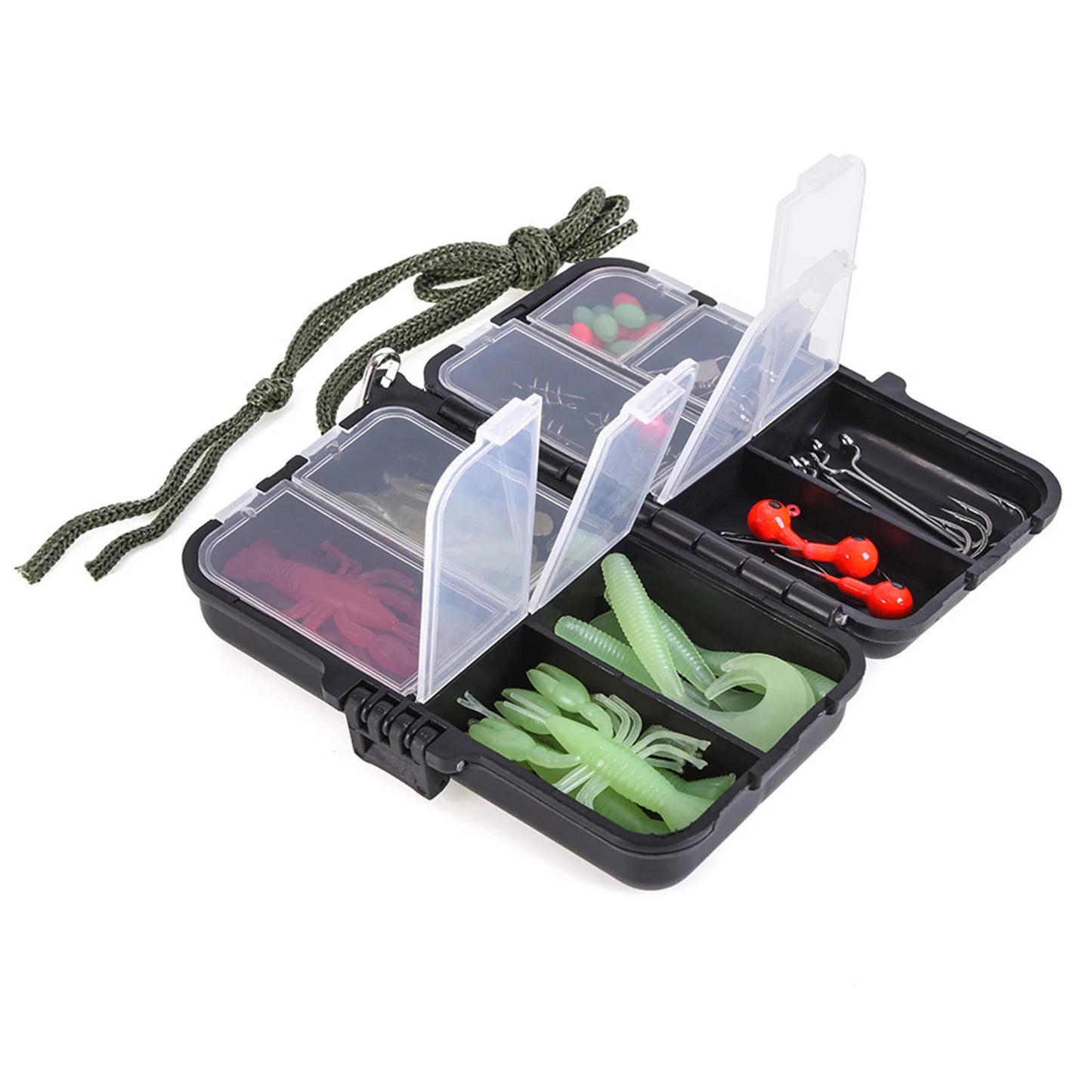 Telescopic Fishing Rod Spinning Reel Combo With Hooks And Swivels