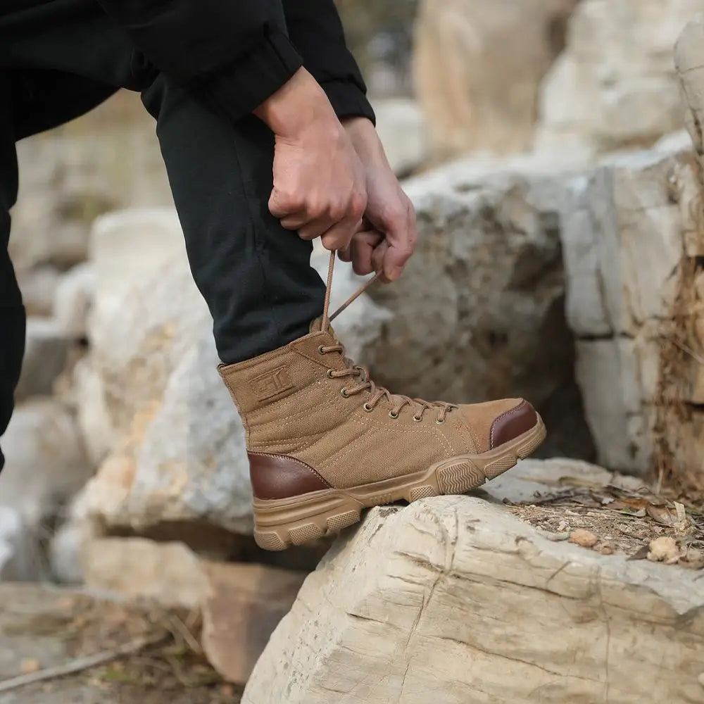 SUADEX Steel Toe Work Boots For Men Desert Safety Boots