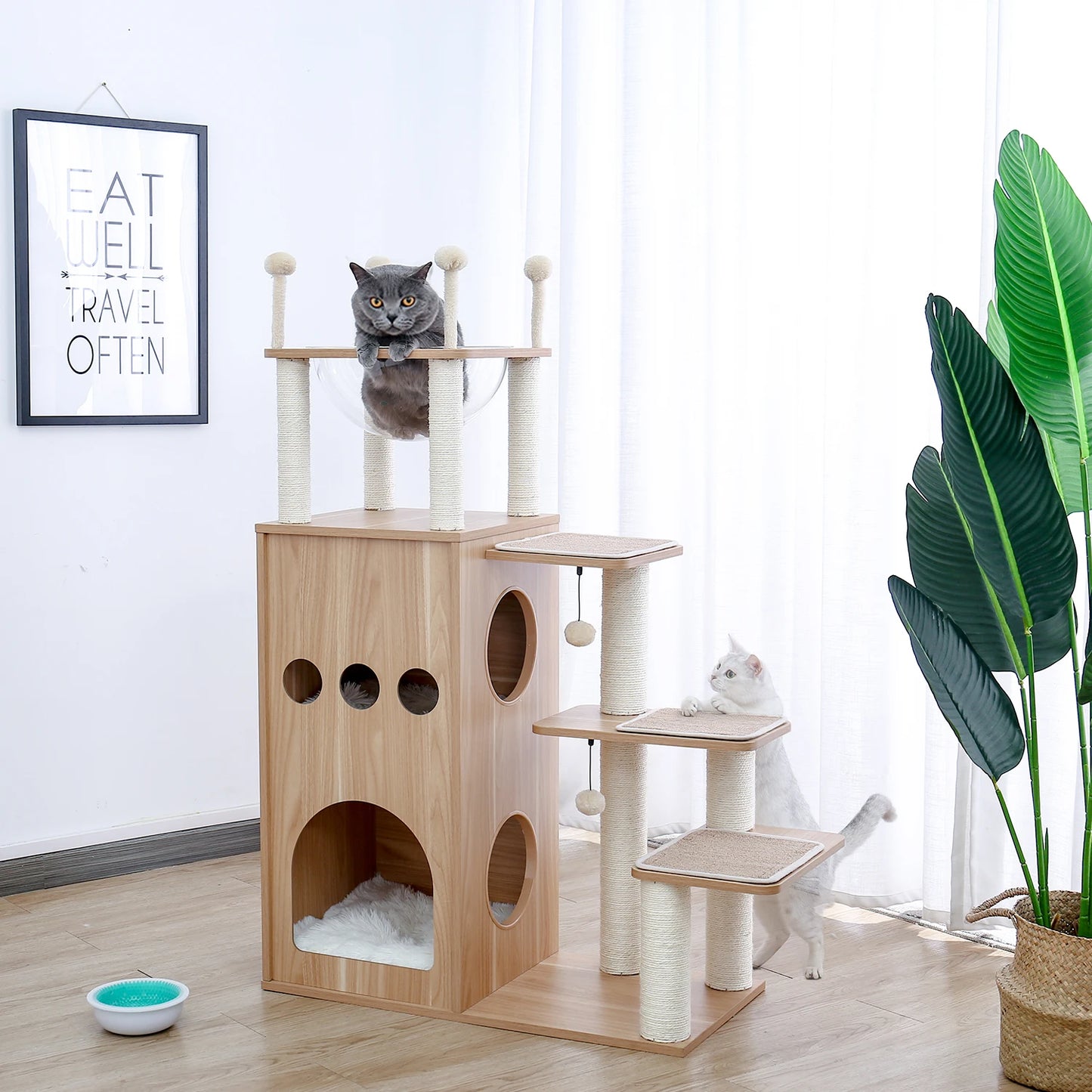 PAWZ Ro Multi Level Indoor Cat Tree With Scratching Posts