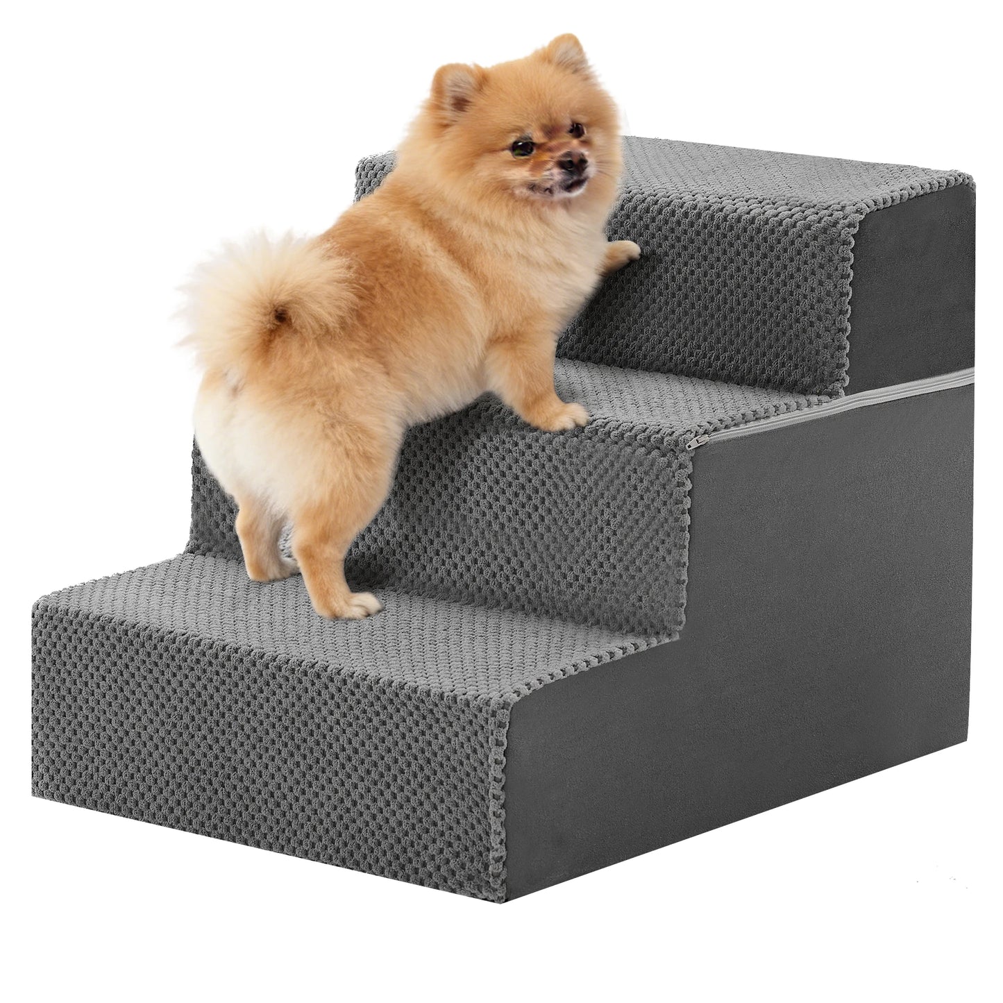 Curved Step Dog Ramp Stairs For Small Dogs Non-Slip Indoor