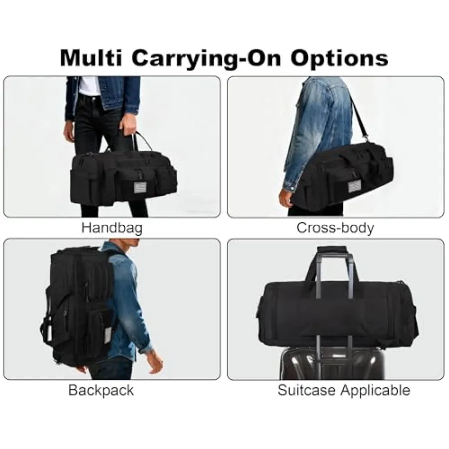 Tactical Duffle Bag Three In One Backpack With Shoe And Laptop Sleeve MOLLE
