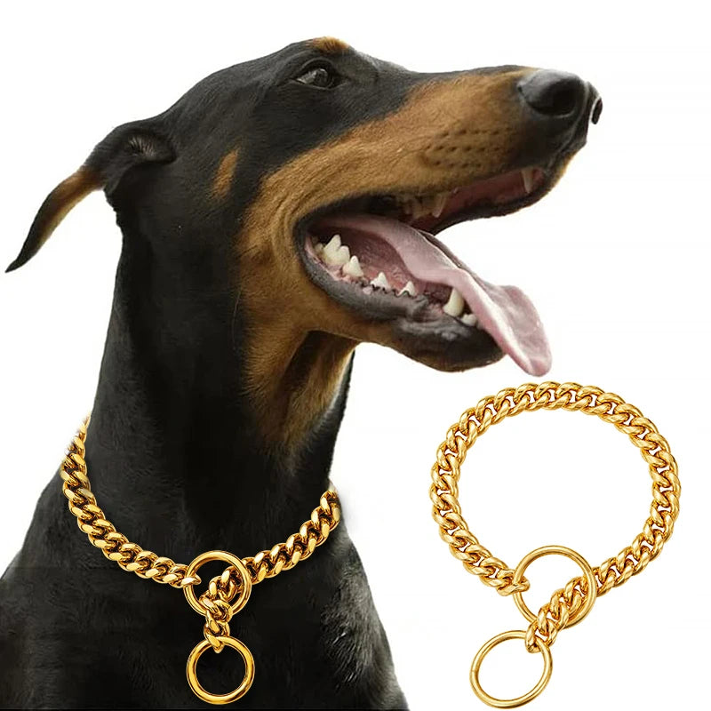 Livepetsme Stainless Steel Chain Collar for Dogs Training and Walking