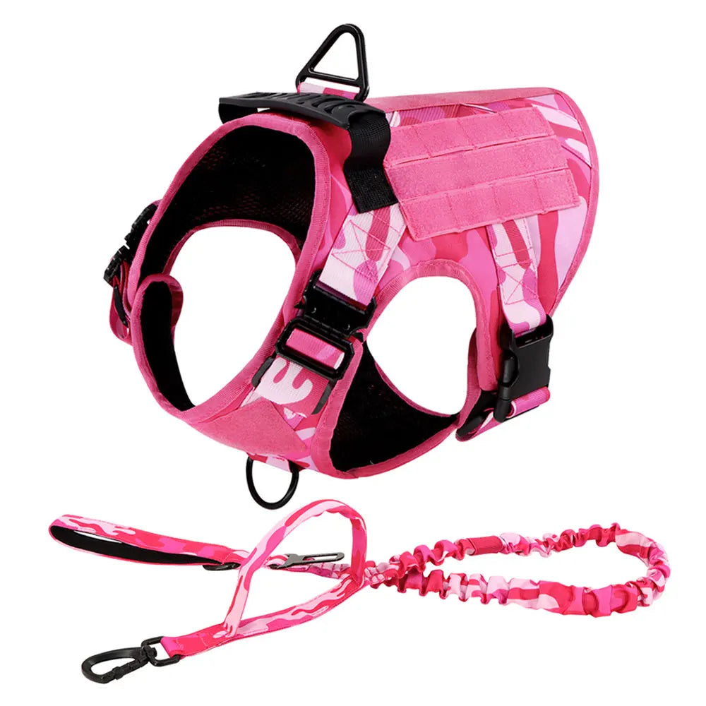 PETRAVEL Military Camouflage Dog Harness Adjustable Tactical Vest