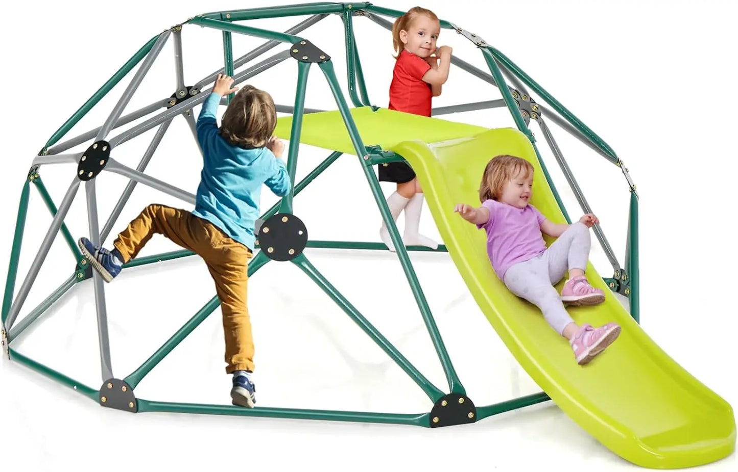 Kids Jungle Gym With Slide 2-In-1 Indoor Outdoor Play Set