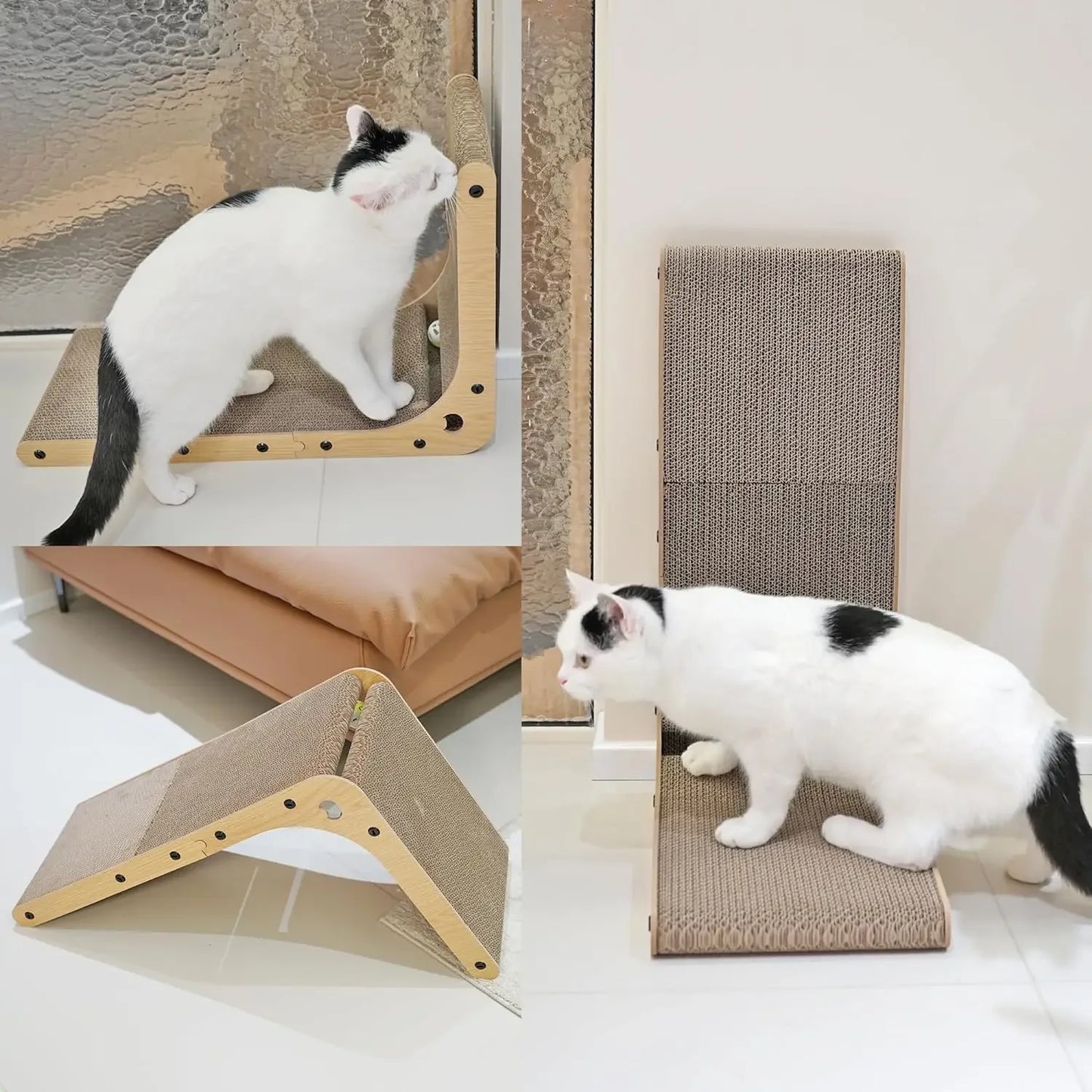 L Shape Cat Scratching Post Indoor Furniture Protector 2 Pack