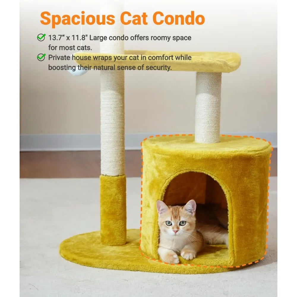 NBVCX Cat Tree Tower With Cozy Bed Large Condo Toys