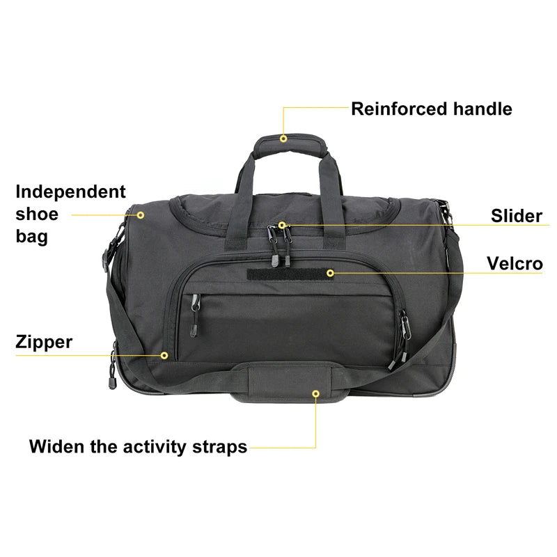 LQARMY Waterproof Gym Bag Military Tactical Duffle