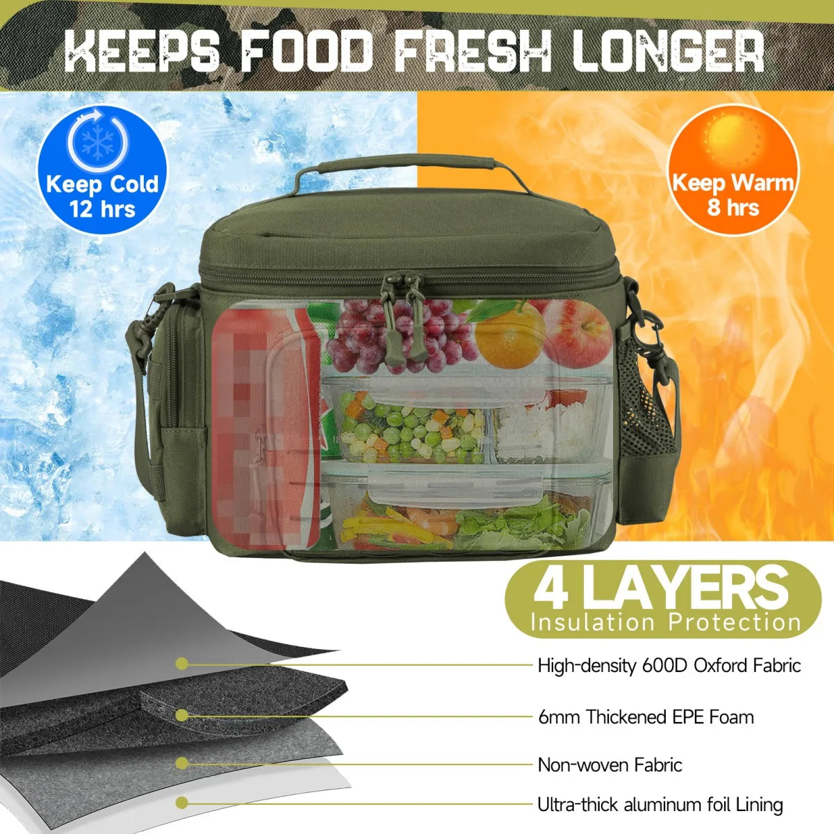 ReFire Gear Tactical Lunch Box Insulated Cooler Bag For Outdoors