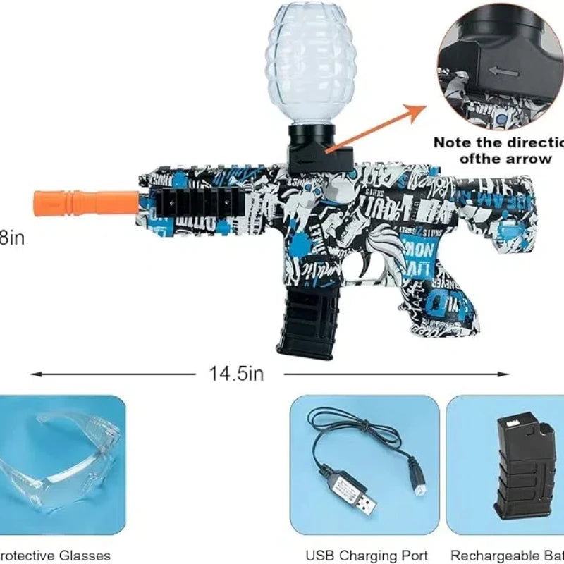 Hign-concerned M416 Blaster Toy Gun With Glasses For Summer Outdoor Games