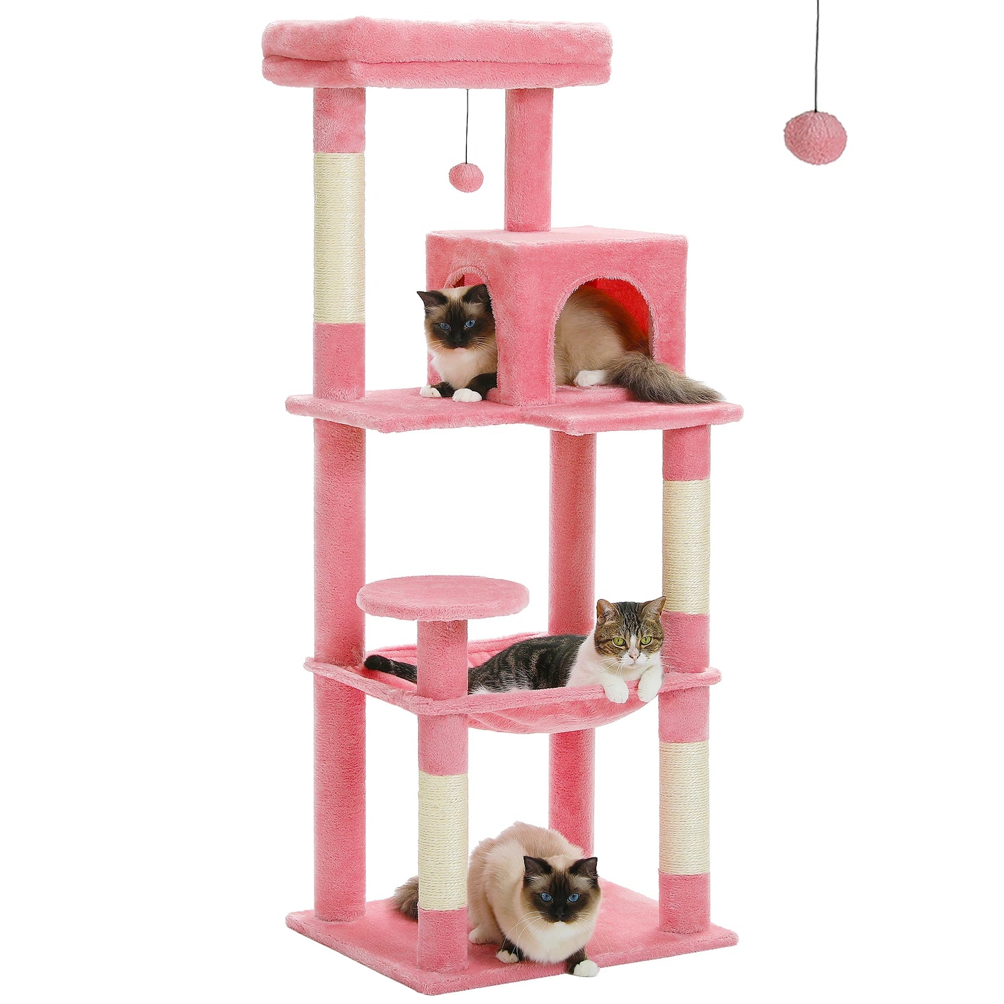 PAWZ Road Cat Tree Indoor Multi Level Tower With Hammock