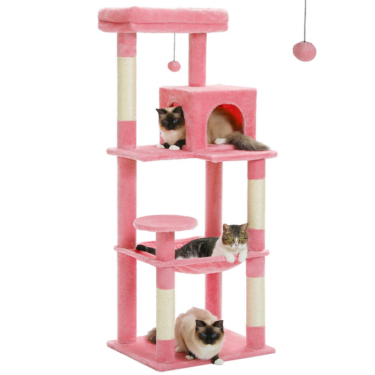 PAWZ Road Cat Tree Indoor Multi Level Tower With Hammock