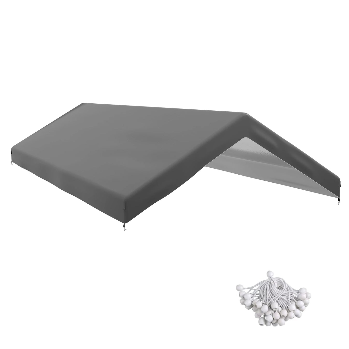 Carport Canopy Replacement Cover With Bungee Cords