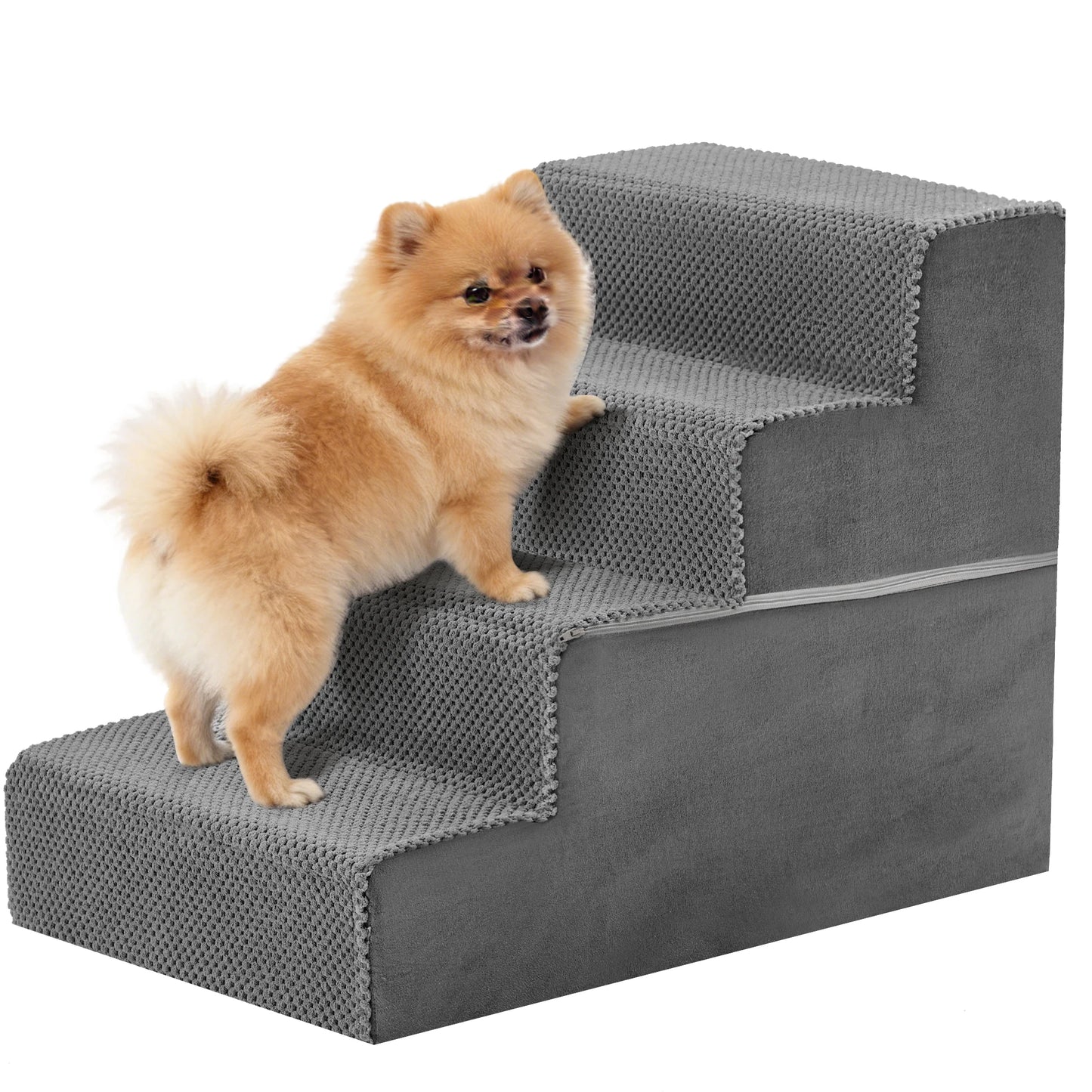 Curved Step Dog Ramp Stairs For Small Dogs Non-Slip Indoor
