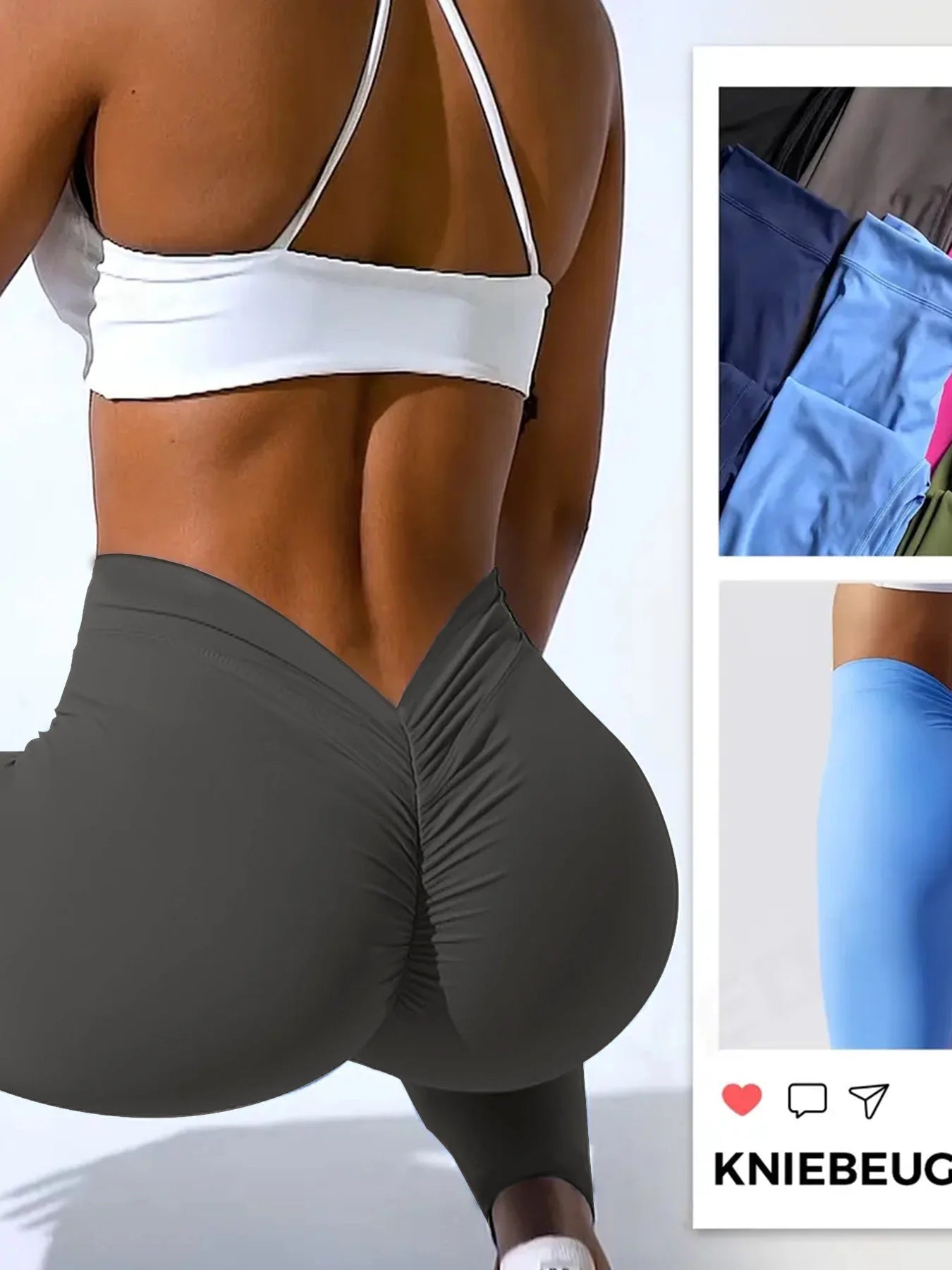 Women's Cross Over Yoga Leggings High Waist Stretch Tight Fitting