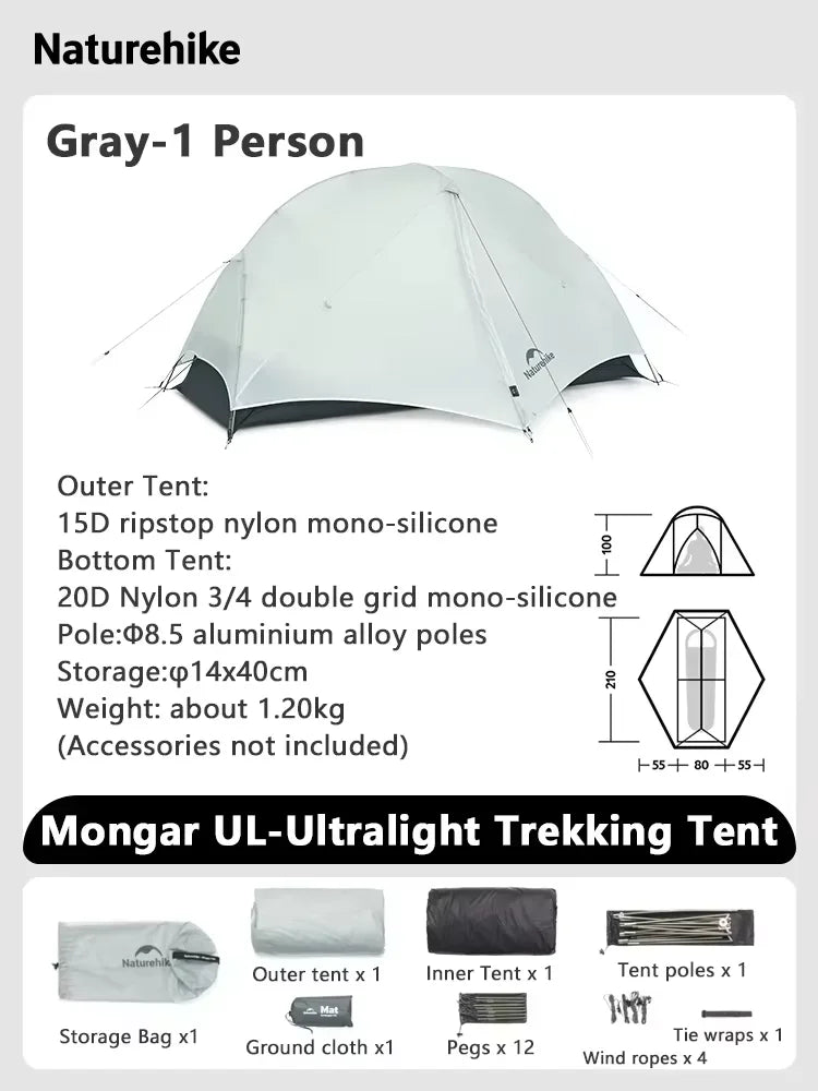 Naturehike Mongar UL Ultralight Backpacking Tent Shelter