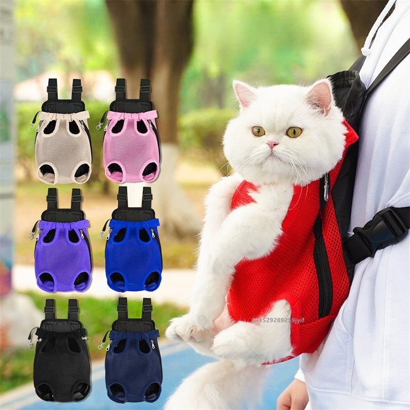 Breathable Mesh Pet Carrier Backpack For Small Cats And Dogs