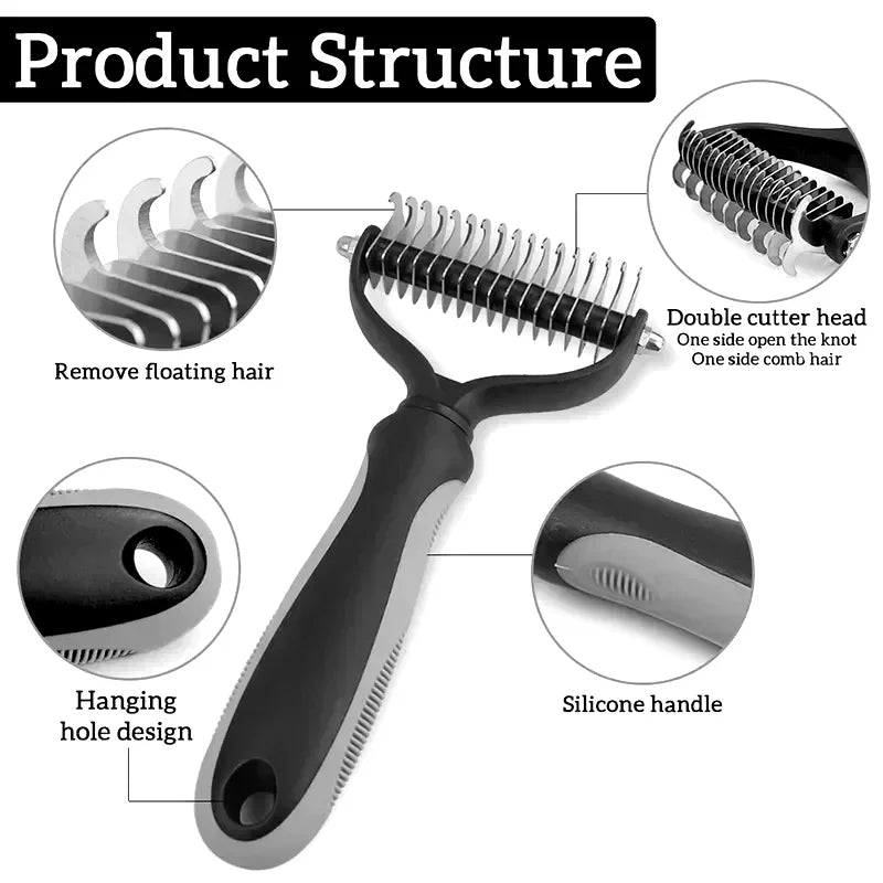 Pet Hair Removal Comb For Cats And Dogs Grooming Deshedding