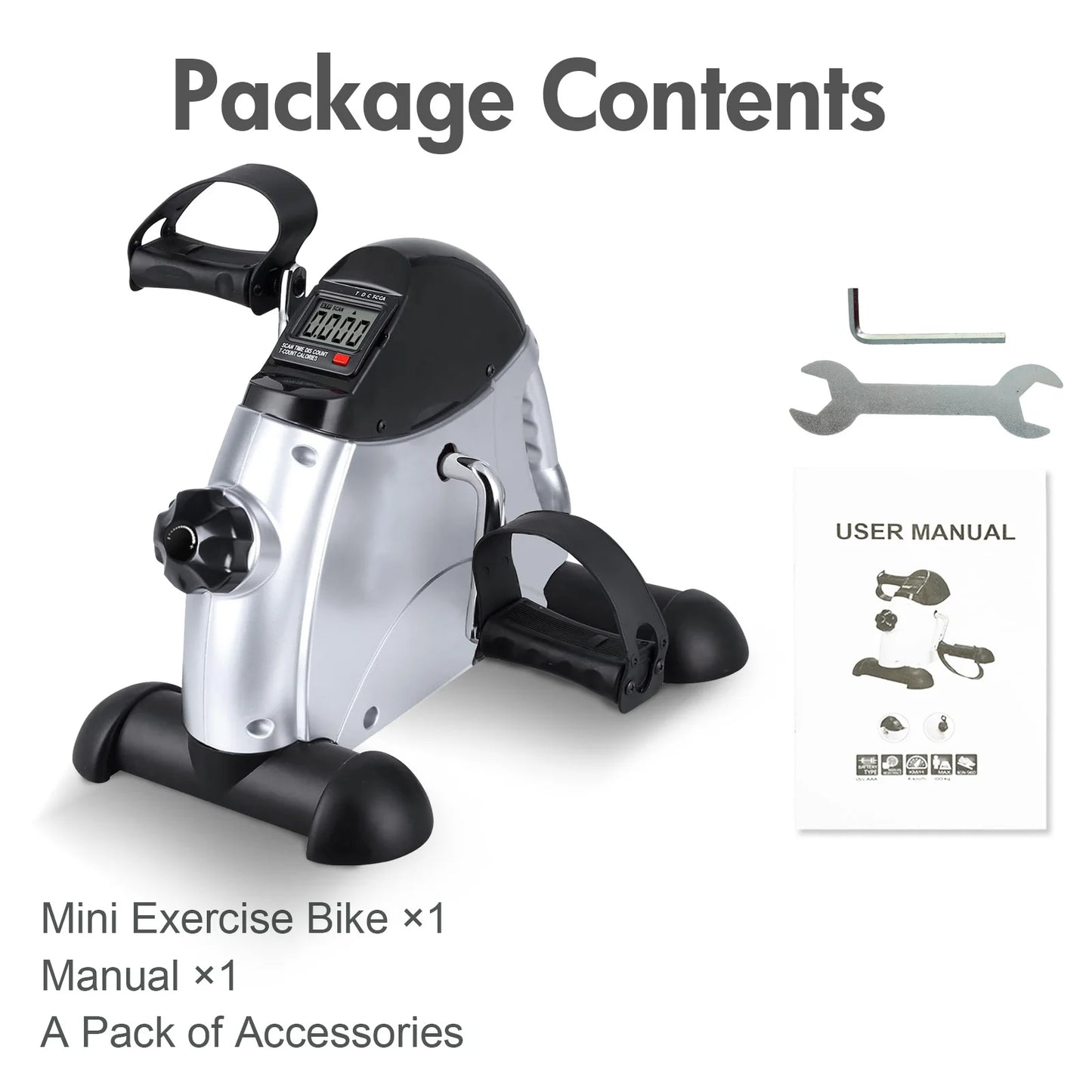 Under Desk Pedal Exerciser Motorized With LCD Display For Leg Arm Knee