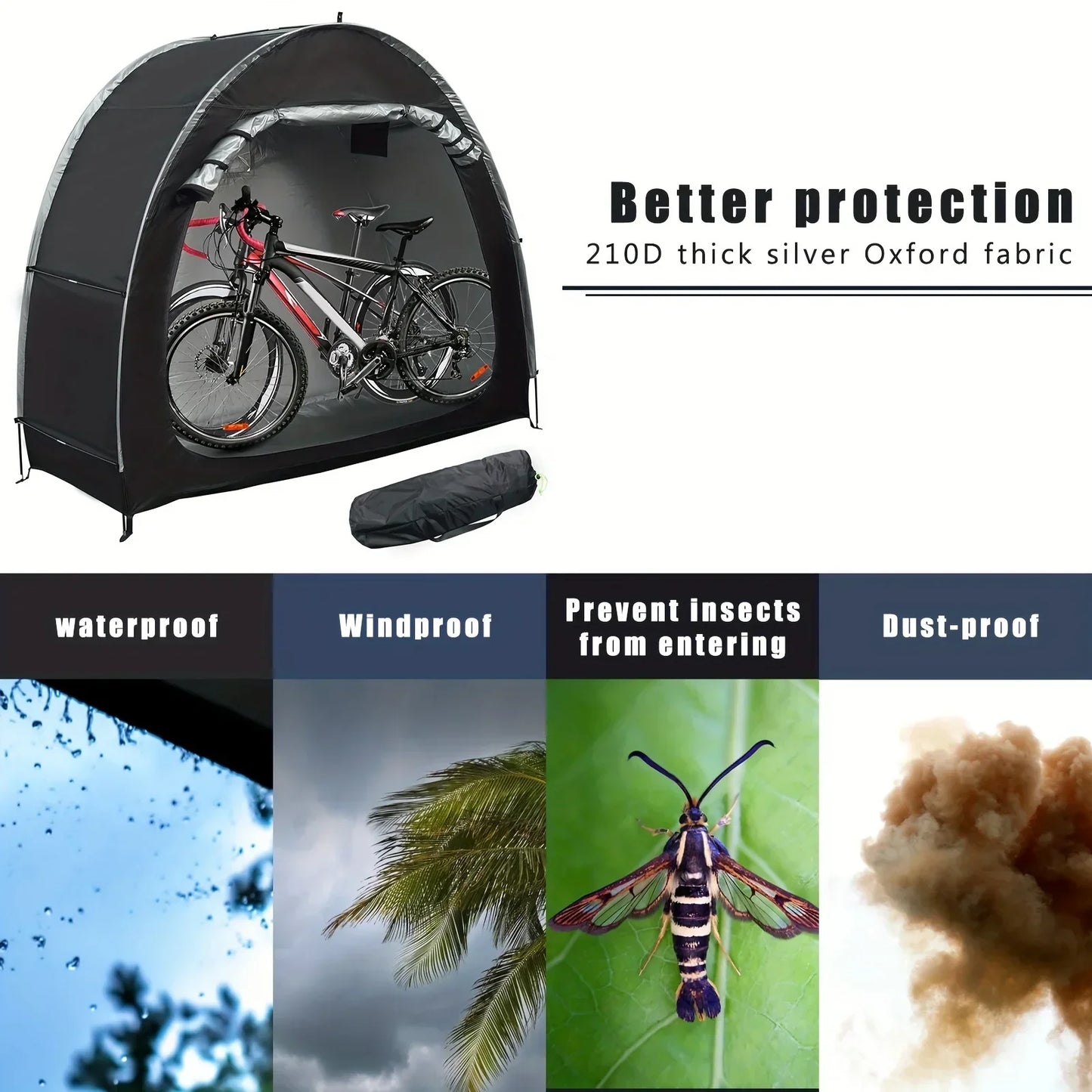 Outdoor Storage Bicycle Shelter Foldable Waterproof Tent